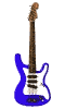 Spinning blue guitar